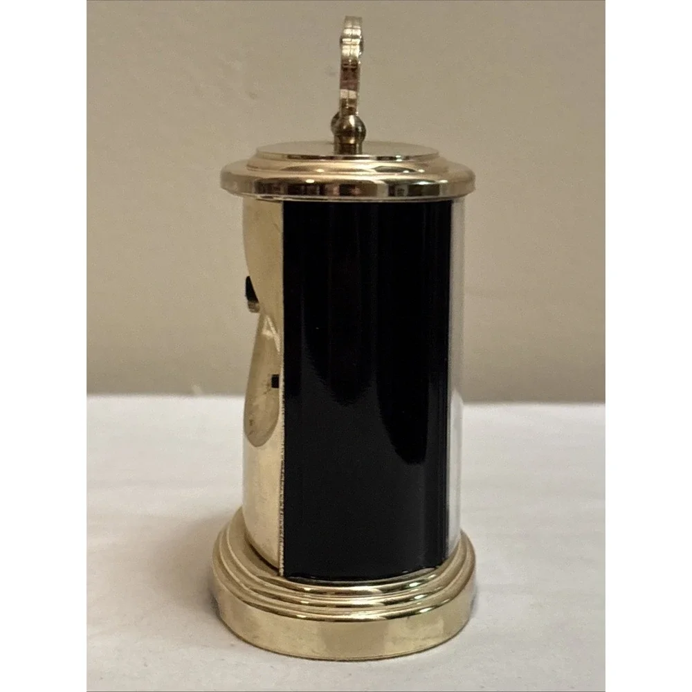 Seth Thomas Brass Quartz Black Gold Alarm Desk Clock Promise 307 Vintage Tested